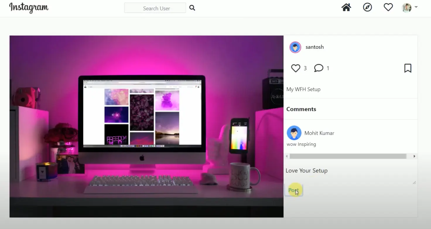 Instagram Clone Using Django